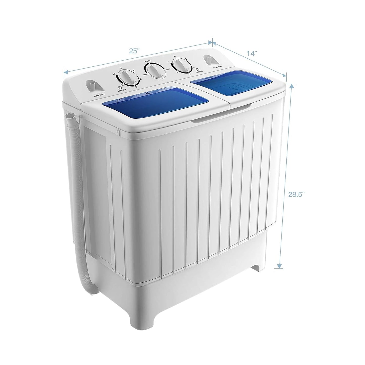 Portable Twin Tub Washing Machine | 12 lbs Wash & 8 lbs Spin