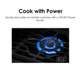 Samsung Smart Gas Cooktop with Illuminated Knobs
