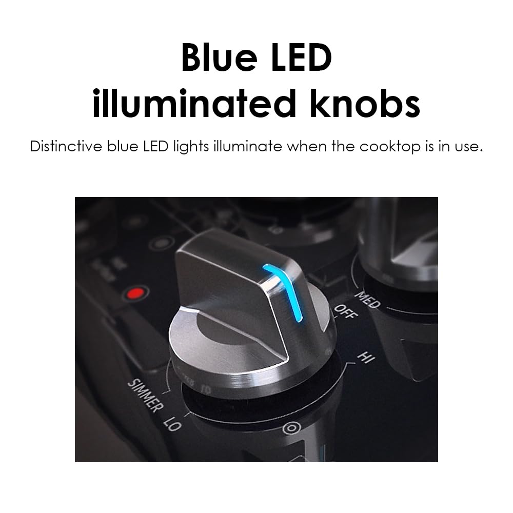 Samsung Smart Gas Cooktop with Illuminated Knobs