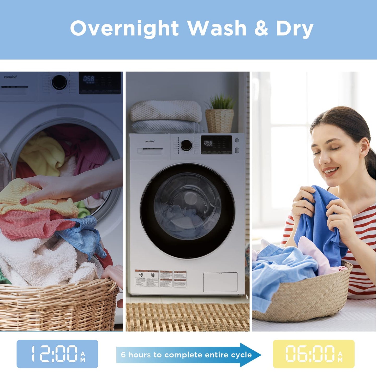 24" Ventless Washer Dryer Combo | 2.7 Cu. Ft. | Steam Care