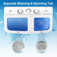 Portable Twin Tub Washing Machine | 12 lbs Wash & 8 lbs Spin